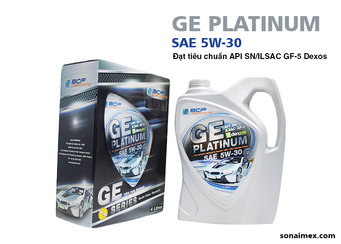 Hình dầu nhớt tổng hợp toàn phần dành cho xe Ô tô SAE 5w30 hiệu BCP nhập khẩu từ Thái Lan 